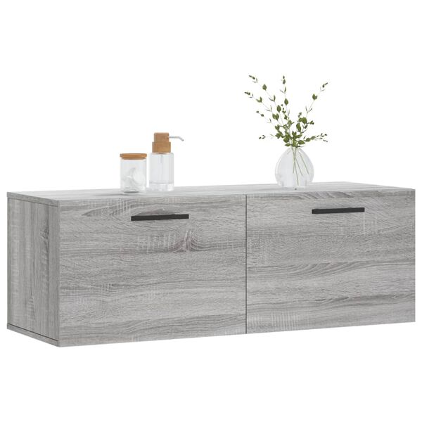 vidaXL Ντουλάπι Τοίχου Γκρι Sonoma 100x36,5x35 εκ. Επεξεργασμένο Ξύλο