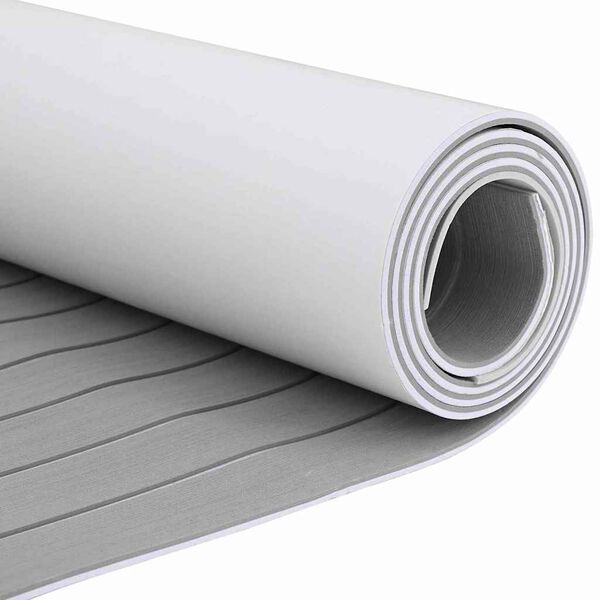 vidaXL Δάπεδο Σκάφους Ανοιχτό γκρι και λευκό 240 x 60 cm EVA αφρός