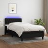 vidaXL &Kappa;&rho;&epsilon;&beta;ά&tau;&iota; Boxspring &mu;&epsilon; &Sigma;&tau;&rho;ώ&mu;&alpha; & LED &Mu;&alpha;ύ&rho;&omicron; 90x190 &epsilon;&kappa;. &Upsilon;&phi;&alpha;&sigma;&mu;ά&tau;&iota;&nu;&omicron;