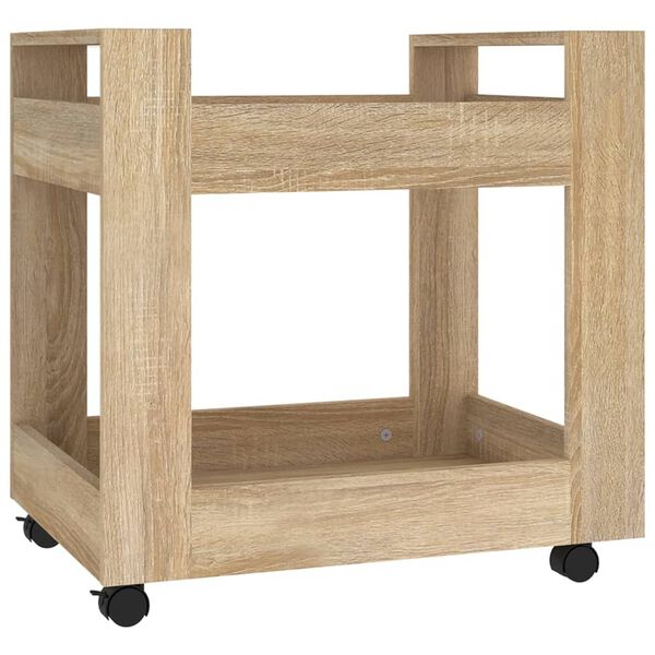 vidaXL Γραφείο Τρόλεϊ Sonoma Δρυς 60x45x60 εκ. από Επεξεργασμένο Ξύλο