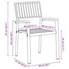 vidaXL Σέτ φαγητού για κήπο 7 pcs Γκρι και καφέ 140 x 80 x 75 cm