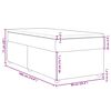vidaXL Κρεβάτι Boxspring με Στρώμα Σκούρο Γκρι 90x190 εκ. Υφασμάτινο