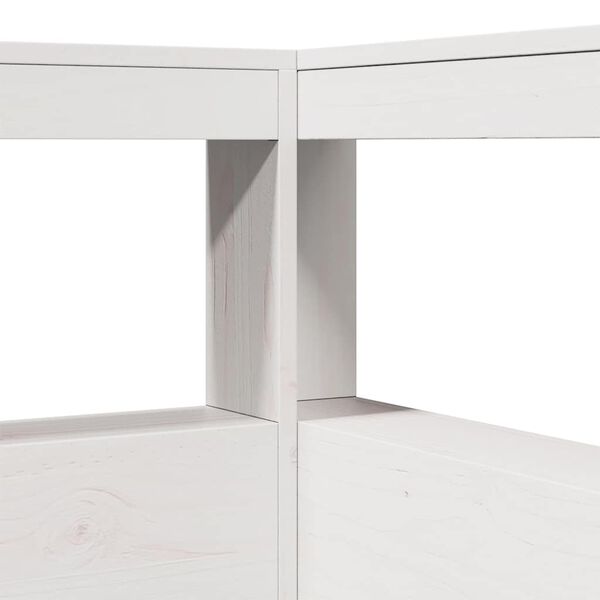 vidaXL Κρεβάτι Βιβλιοθήκη Χωρίς Στρώμα Λευκό 75x190 εκ Μασίφ Πεύκο