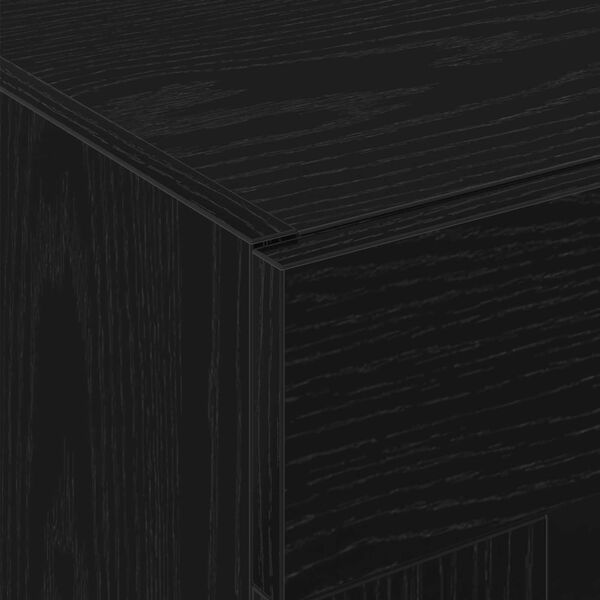 vidaXL Τοίχοι Βαθιά Κ cabinets 2 τεμάχια Μαύρο Δρυς 69,5x34x90 εκ Μηχανικής Ξυλείας