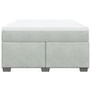 vidaXL Κρεβάτι Boxspring με Στρώμα Ανοιχτό Γκρι 140x200 εκ. Βελούδινο
