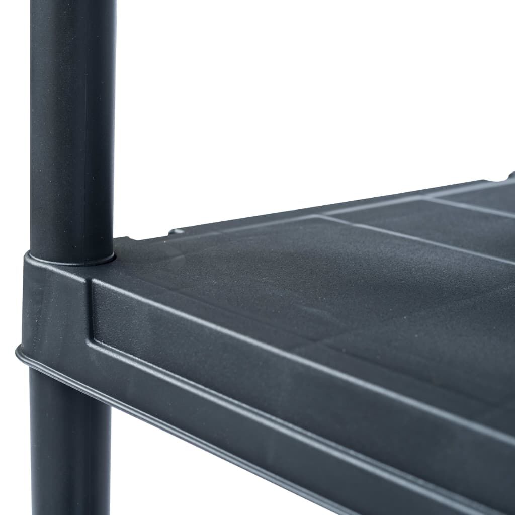 vidaXL Ραφιέρες 2 τεμ. Μαύρες 125 κ. 60 x 30 x 180 εκ. Πλαστικές