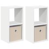 vidaXL &Kappa;&omicron;&mu;&omicron;&delta;ί&nu;&omicron; 2 &tau;&mu;&chi;. &Lambda;&epsilon;&upsilon;&kappa;ό 25,5 x 22 x 49,5 &epsilon;&kappa; &Epsilon;&pi;&epsilon;&xi;&epsilon;&rho;&gamma;&alpha;&sigma;&mu;έ&nu;&omicron; &Xi;ύ&lambda;&omicron;