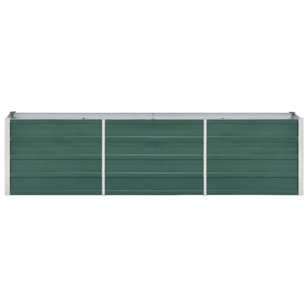 vidaXL Ζαρντινιέρα Υπερυψωμένη Πράσινη 240x40x45 εκ. Γαλβαν. Χάλυβας