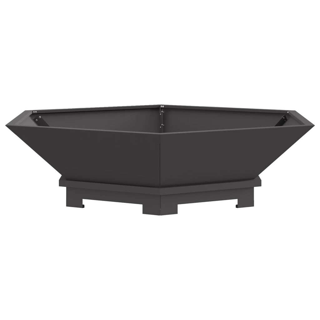 vidaXL Φωτιά Πυρκαγιάς Εξαγωνική Μαύρη 100x100x28 εκ Ατσάλι