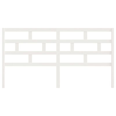 vidaXL Κεφαλάρι κρεβατιού Λευκό 186x4x100 εκ. από Μασίφ Ξύλο Πεύκου