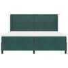vidaXL Κρεβάτι Box Spring LED με Στρώμα Σκούρο Πράσινο 200 x 200 cm