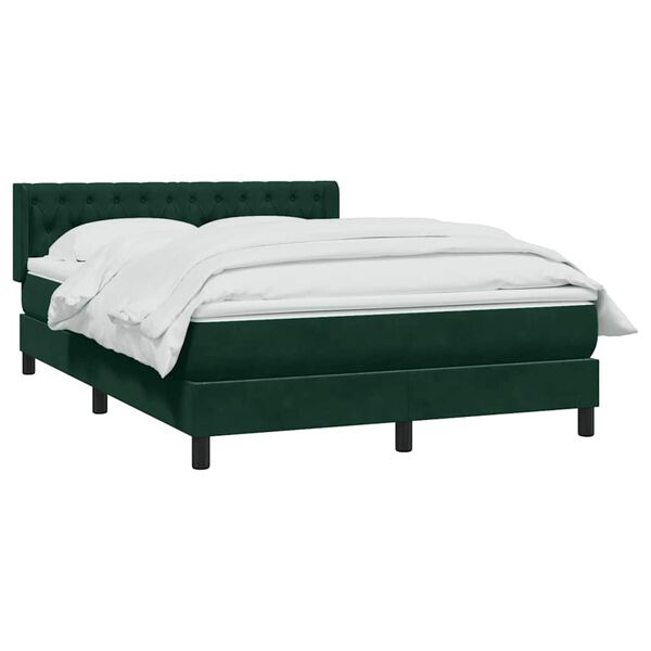 vidaXL &Kappa;&rho;&epsilon;&beta;ά&tau;&iota; Boxspring &mu;&epsilon; &Sigma;&tau;&rho;ώ&mu;&alpha; &Sigma;&kappa;&omicron;ύ&rho;&omicron; &Pi;&rho;ά&sigma;&iota;&nu;&omicron; 140x210&epsilon;&kappa;. &Beta;&epsilon;&lambda;&omicron;ύ&delta;&iota;&nu;&omicron;