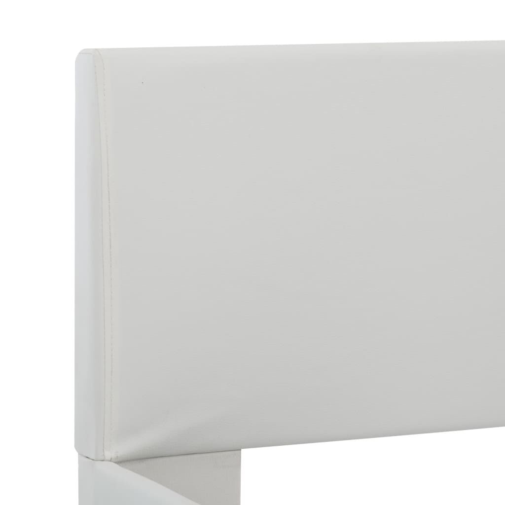 vidaXL Πλαίσιο Κρεβατιού με LED Λευκό 180x200 εκ. από Συνθετικό Δέρμα