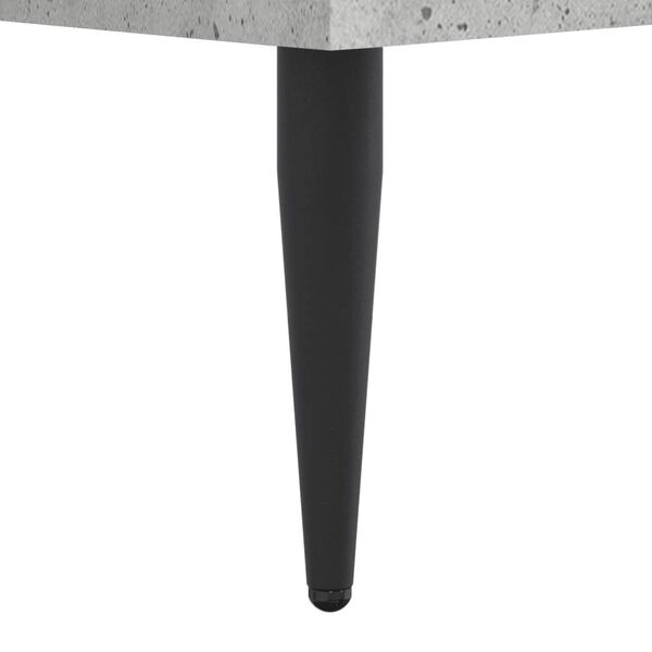 vidaXL Πλαίσιο Κρεβατιού Γκρι Σκυροδέματος 75 x 190 εκ. Επεξεργ. Ξύλο