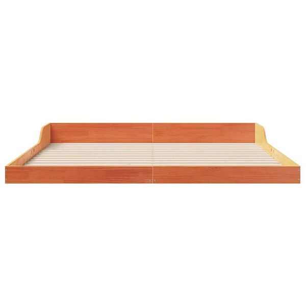 vidaXL Σκελετός Κρεβατιού Καφέ κεριού 180 x 200 cm Μασίφ ξύλο πεύκου