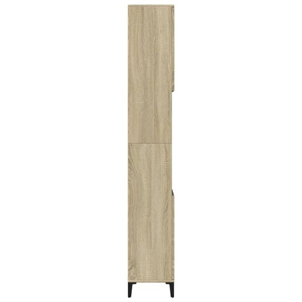 vidaXL Ντουλάπι Μπάνιου Sonoma Δρυς 30x30x190 εκ. Επεξεργασμένο Ξύλο