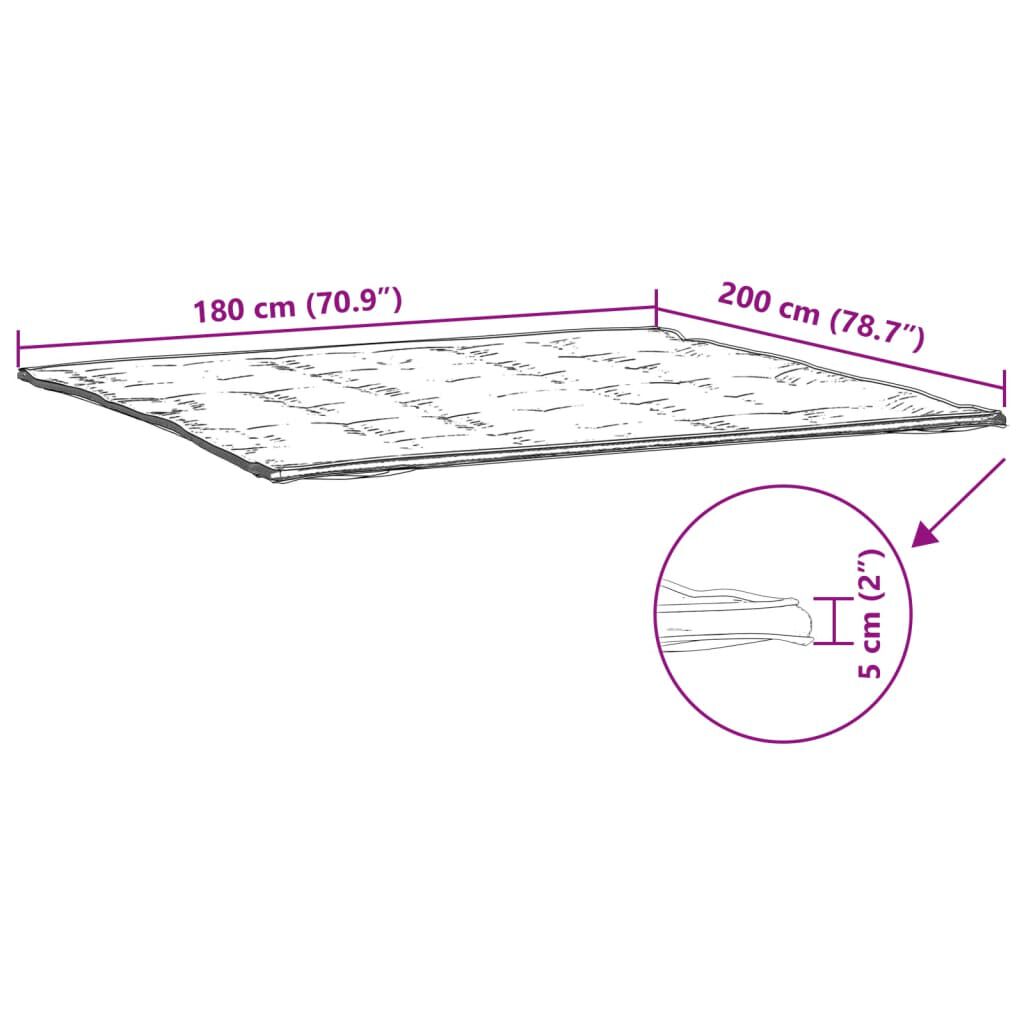vidaXL Προστατευτικό στρώματος Λευκό 180x200 εκ.