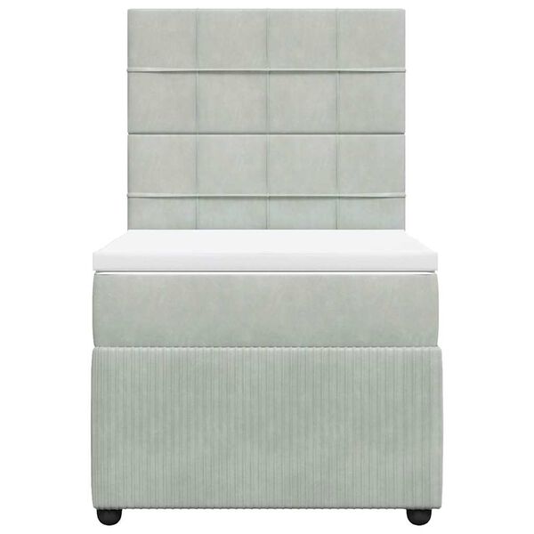 vidaXL &Kappa;&rho;&epsilon;&beta;ά&tau;&iota; Boxspring &mu;&epsilon; &Sigma;&tau;&rho;ώ&mu;&alpha; &Alpha;&nu;&omicron;&iota;&chi;&tau;ό &Gamma;&kappa;&rho;&iota; 80x200 &epsilon;&kappa;. &Beta;&epsilon;&lambda;&omicron;ύ&delta;&iota;&nu;&omicron;