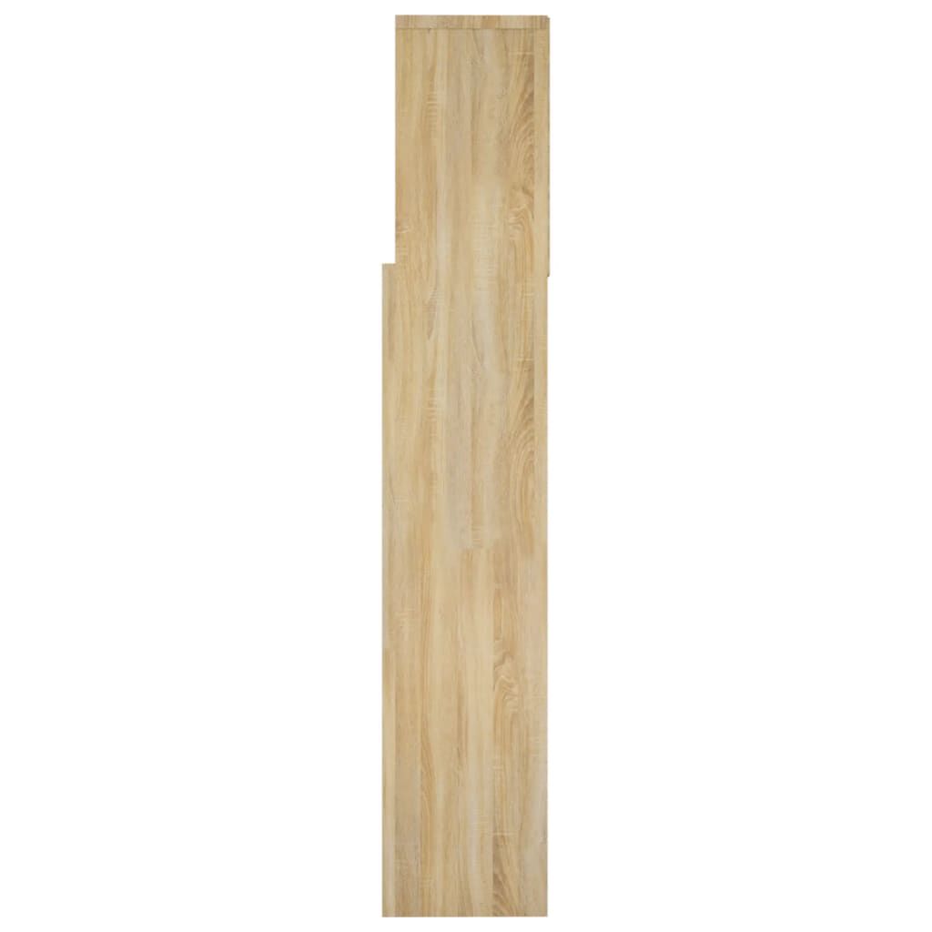 vidaXL Κεφαλάρι Με Αποθηκευτικό Χώρο Sonoma Δρυς 160 x 19 x 103,5 εκ.