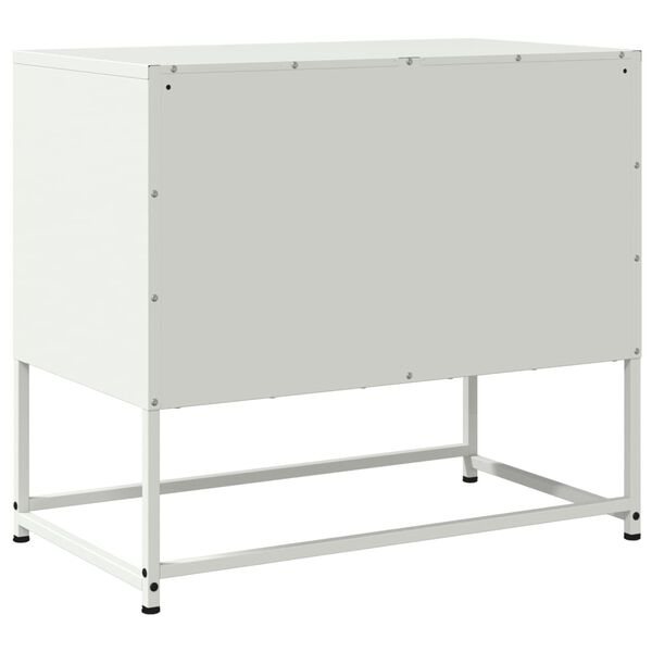 vidaXL Έπιπλο Τηλεόρασης Λευκό 68,5x39x60,5 εκ. από Ατσάλι