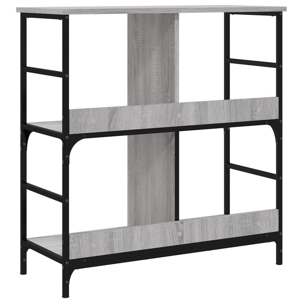 vidaXL Βιβλιοθήκη Γκρι Sonoma 78,5x33x82 εκ. Επεξεργασμένο Ξύλο