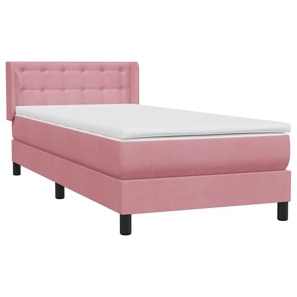 vidaXL &Kappa;&rho;&epsilon;&beta;ά&tau;&iota; Boxspring &mu;&epsilon; &Sigma;&tau;&rho;ώ&mu;&alpha; &Rho;&omicron;&zeta; 80x220 &epsilon;&kappa;. &Beta;&epsilon;&lambda;&omicron;ύ&delta;&iota;&nu;&omicron;
