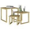 vidaXL Τραπέζι Ξαπλώστρας 3 pcs Καφέ 50.5 x 50 x 46 εκ.