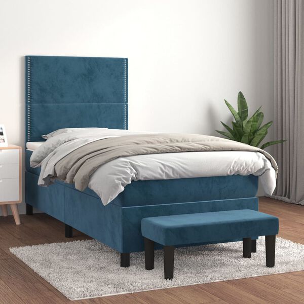 vidaXL &Kappa;&rho;&epsilon;&beta;ά&tau;&iota; Boxspring &mu;&epsilon; &Sigma;&tau;&rho;ώ&mu;&alpha; &Sigma;&kappa;&omicron;ύ&rho;&omicron; &Mu;&pi;&lambda;&epsilon; 90x190 &epsilon;&kappa;. &Beta;&epsilon;&lambda;&omicron;ύ&delta;&iota;&nu;&omicron;