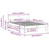 vidaXL Σκελετός Κρεβατιού Καφέ 160 x 200 cm Μασίφ ξύλο πεύκου