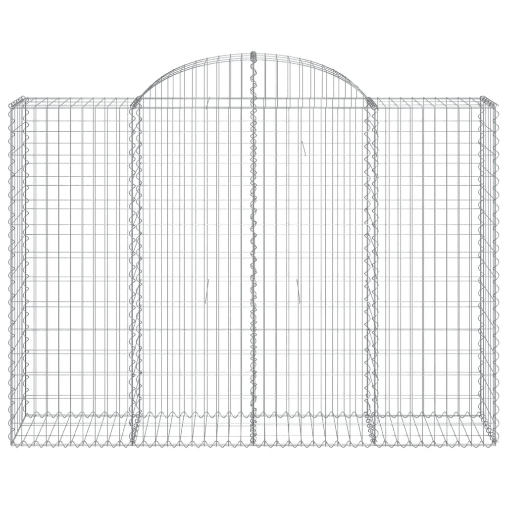 vidaXL Συρματοκιβώτια Τοξωτά 18 τεμ. 200x50x140/160 εκ. Γαλβαν. Ατσάλι
