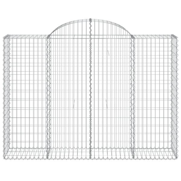 vidaXL Συρματοκιβώτια Τοξωτά 18 τεμ. 200x50x140/160 εκ. Γαλβαν. Ατσάλι