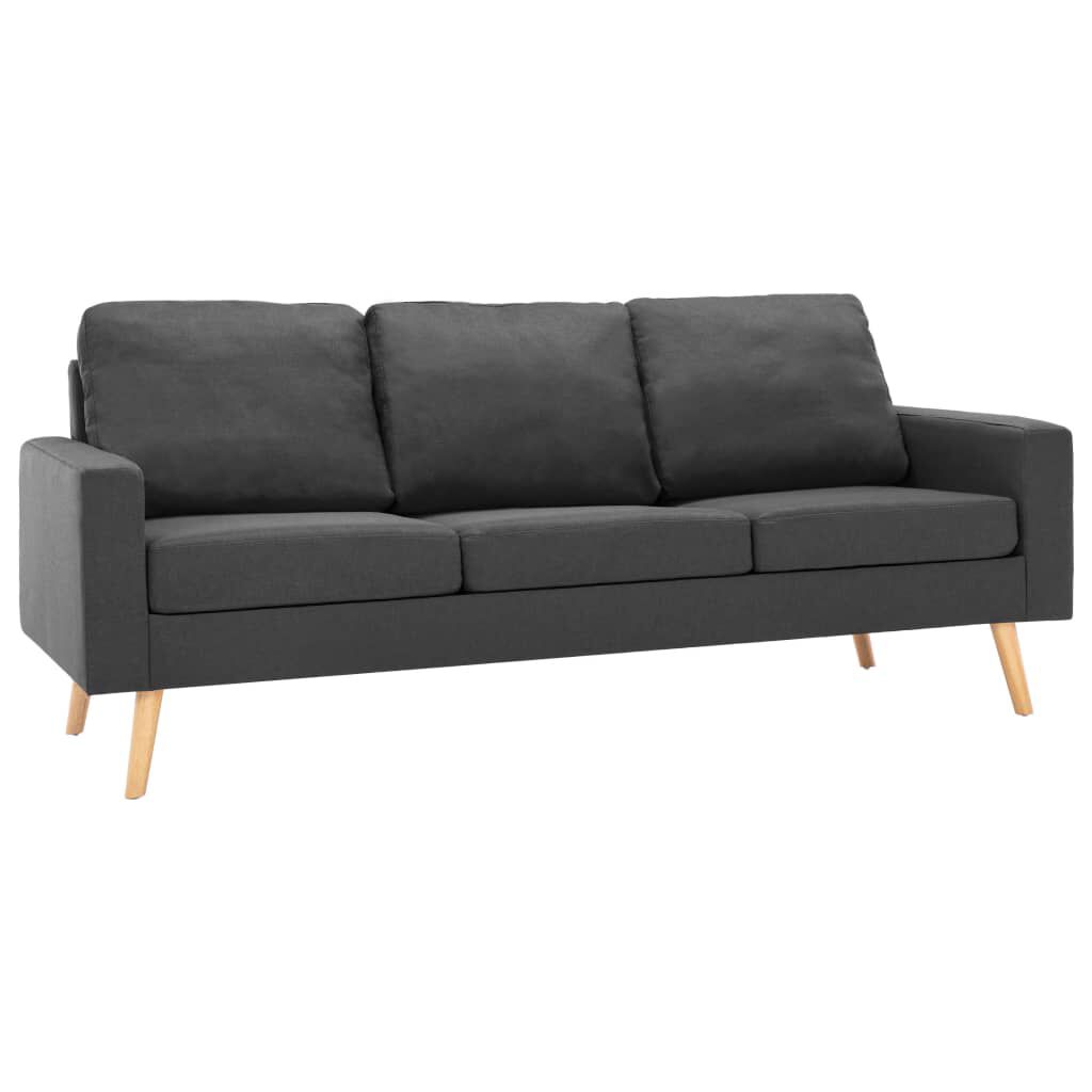 vidaXL 2 Piece Living Room Set Dark Gray Fabric