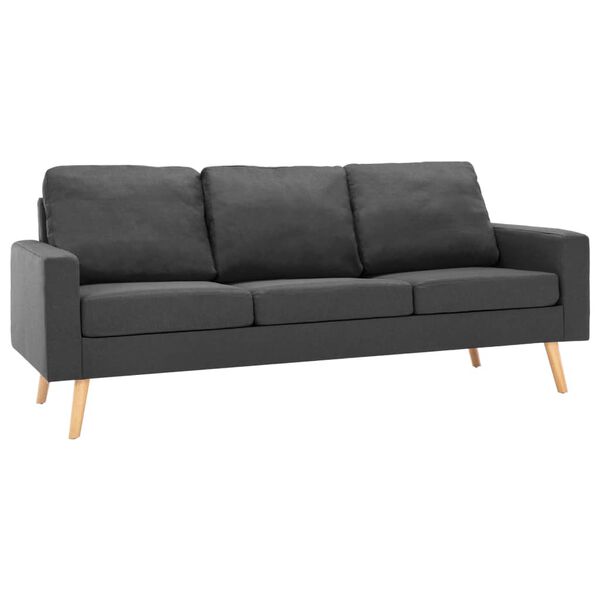 vidaXL 2 Piece Living Room Set Dark Gray Fabric