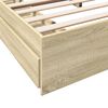 vidaXL Πλαίσιο Κρεβατιού με συρτάρια Sonoma Δρυς 200x200εκ. Επεξ. Ξύλο