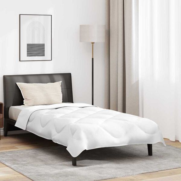 vidaXL Σετ Κουβέρτας με μαξιλάρι 2 pcs Λευκό 155 x 200 εκ. Μικροΐνες