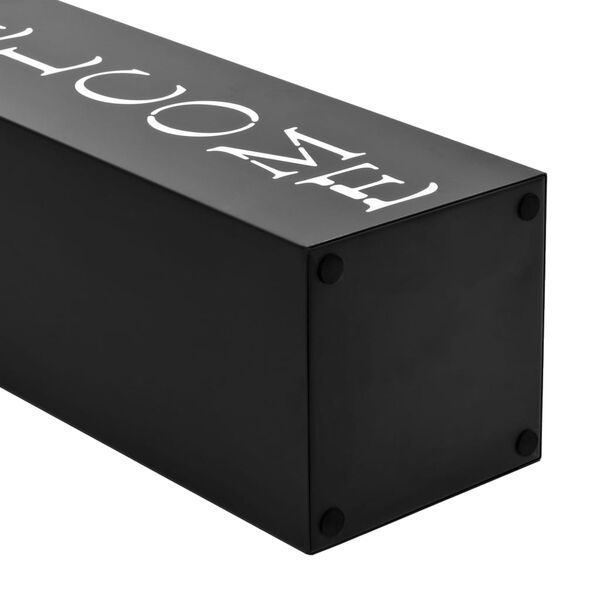 vidaXL Ομπρελοθήκη με Σχέδιο «Welcome» Μαύρη Ατσάλινη