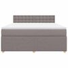 vidaXL &Kappa;&rho;&epsilon;&beta;ά&tau;&iota; Boxspring &mu;&epsilon; &Sigma;&tau;&rho;ώ&mu;&alpha; Taupe 180x200 &epsilon;&kappa;. &Upsilon;&phi;&alpha;&sigma;&mu;ά&tau;&iota;&nu;&omicron;