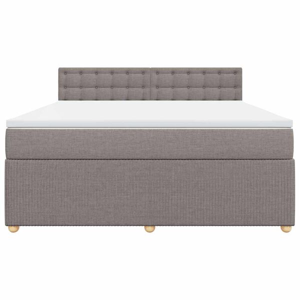 vidaXL &Kappa;&rho;&epsilon;&beta;ά&tau;&iota; Boxspring &mu;&epsilon; &Sigma;&tau;&rho;ώ&mu;&alpha; Taupe 180x200 &epsilon;&kappa;. &Upsilon;&phi;&alpha;&sigma;&mu;ά&tau;&iota;&nu;&omicron;