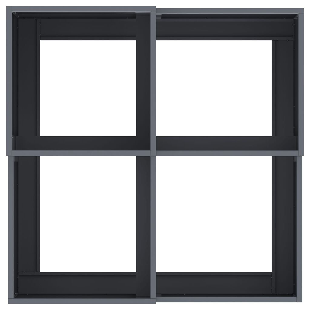 vidaXL Κήπος Γλάστρα 100x100x48 εκ. Ανθρακί Ατσάλι