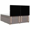 vidaXL Κρεβάτι Boxspring με Στρώμα Taupe 200x200 εκ. Υφασμάτινο