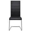 vidaXL Καρέκλες Τραπεζαρίας «Πρόβολος» 6 τεμ. Μαύρες Συνθετικό Δέρμα