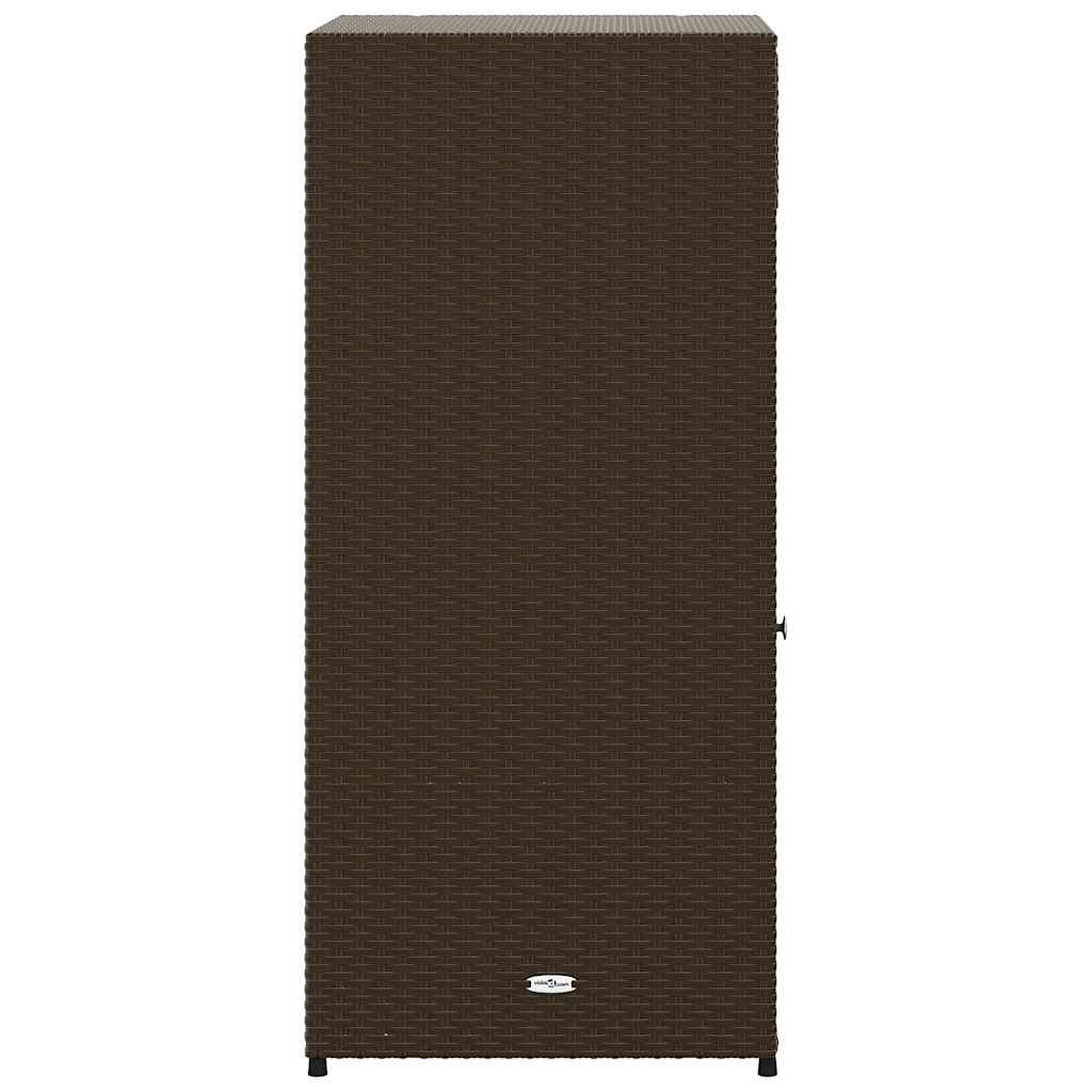 vidaXL Ντουλάπι Αποθήκευσης Κήπου Καφέ 55x55x111 εκ. Συνθετικό Ρατάν