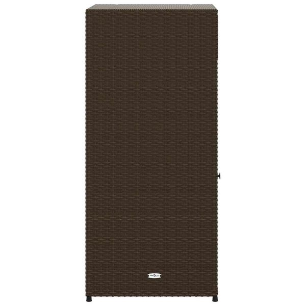 vidaXL Ντουλάπι Αποθήκευσης Κήπου Καφέ 55x55x111 εκ. Συνθετικό Ρατάν