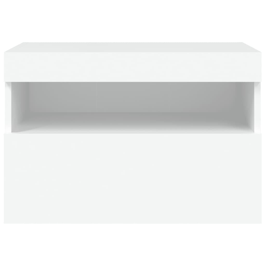 vidaXL Έπιπλο Τοίχου Τηλεόρασης με LED Λευκό 40x30x40 εκ.