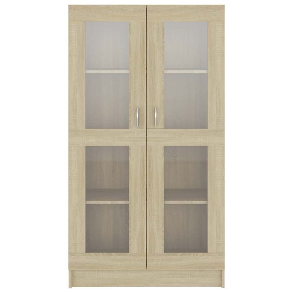 vidaXL Βιτρίνα Χρώμα Sonoma Δρυς 82,5 x 30,5 x 150 εκ. Επεξ. Ξύλο