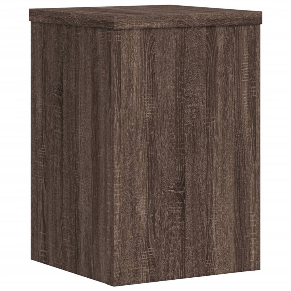 vidaXL Βάσεις Φυτών 2 Τεμ. Καφέ Δρυς 25x25x35 εκ. Επεξεργασμένο Ξύλο
