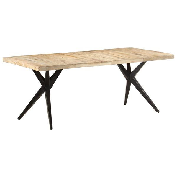 vidaXL Τραπεζαρία 200 x 90 x 76 εκ. από Ακατέργαστο Ξύλο Μάνγκο