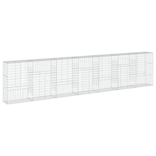 vidaXL Συρματοκιβώτιο με Κάλυμμα 700x50x150εκ. από Γαλβανισμένο Χάλυβα