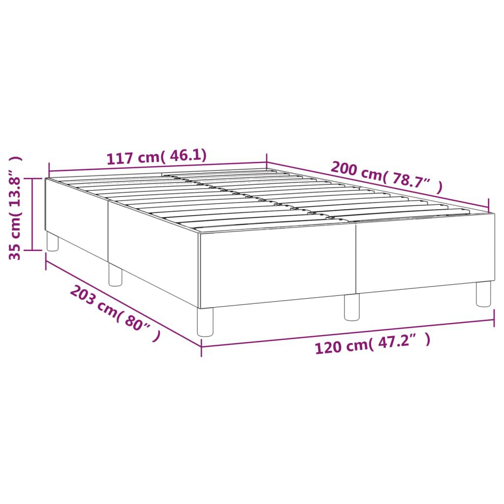 vidaXL Σκελετός Κρεβατιού Χωρίς Στρώμα Μαύρο 120x200 εκ. Βελούδινο