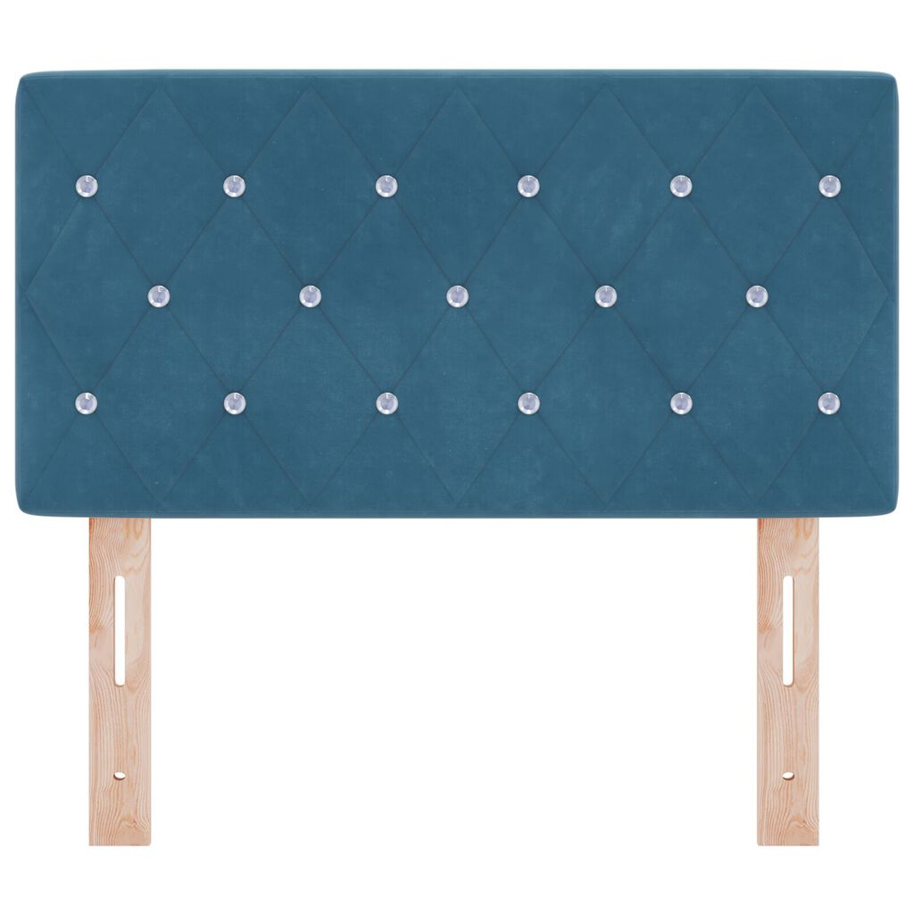κεφαλάρι vidaXL με κρύσταλλο, tufted, σκούρο μπλε, 80 εκ βελούδο